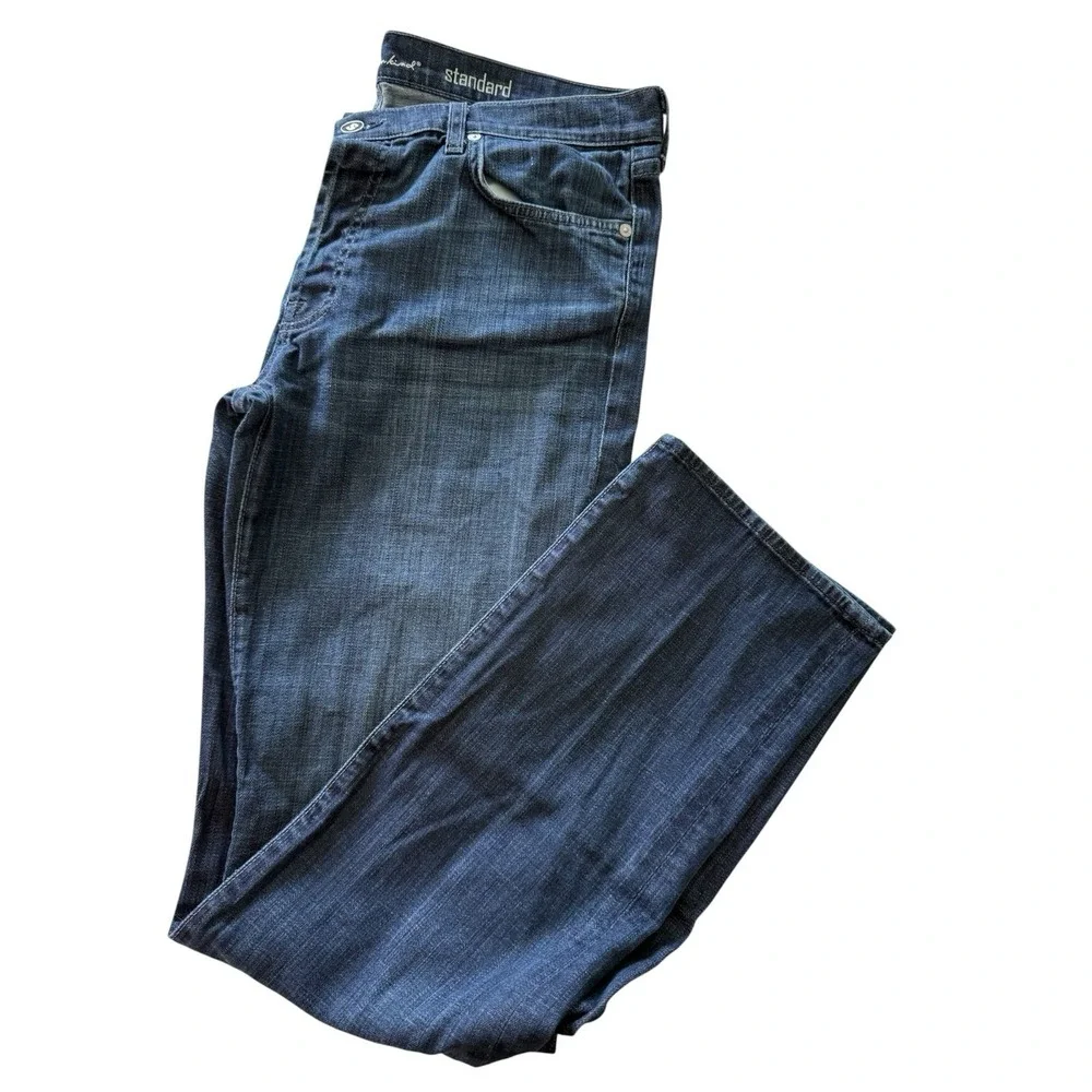 7 For All Mankind The Standard Straight Leg Denim Jeans Button Fly 36x33 USA